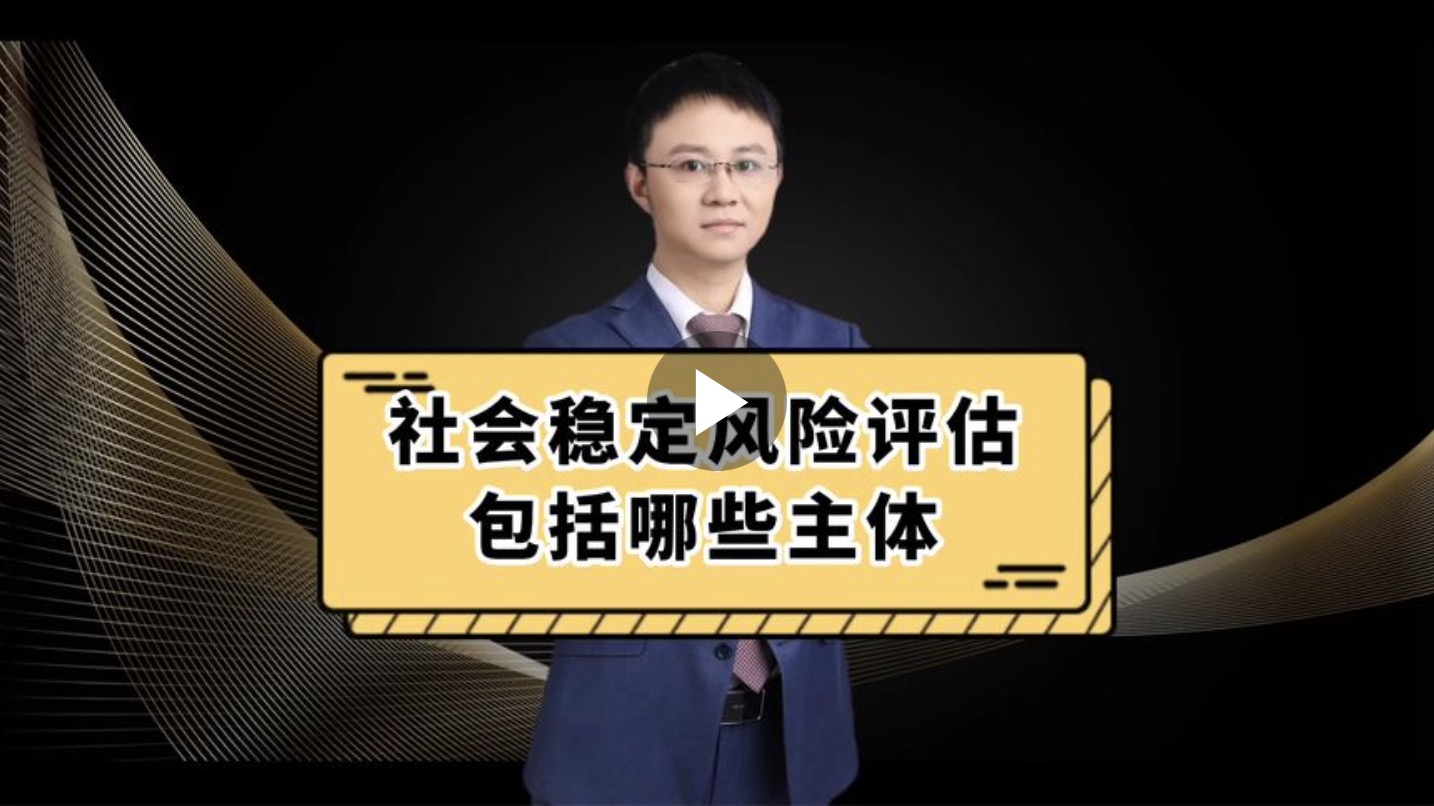 社会稳定风险评估包括哪些主体