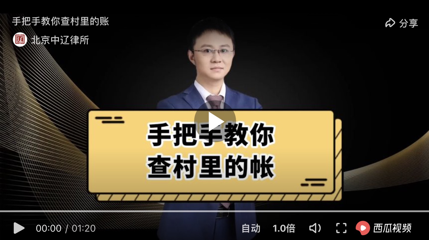 手把手教你查村里的帐