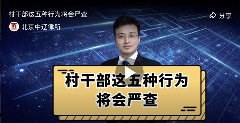 村干部这五种行为将会严查